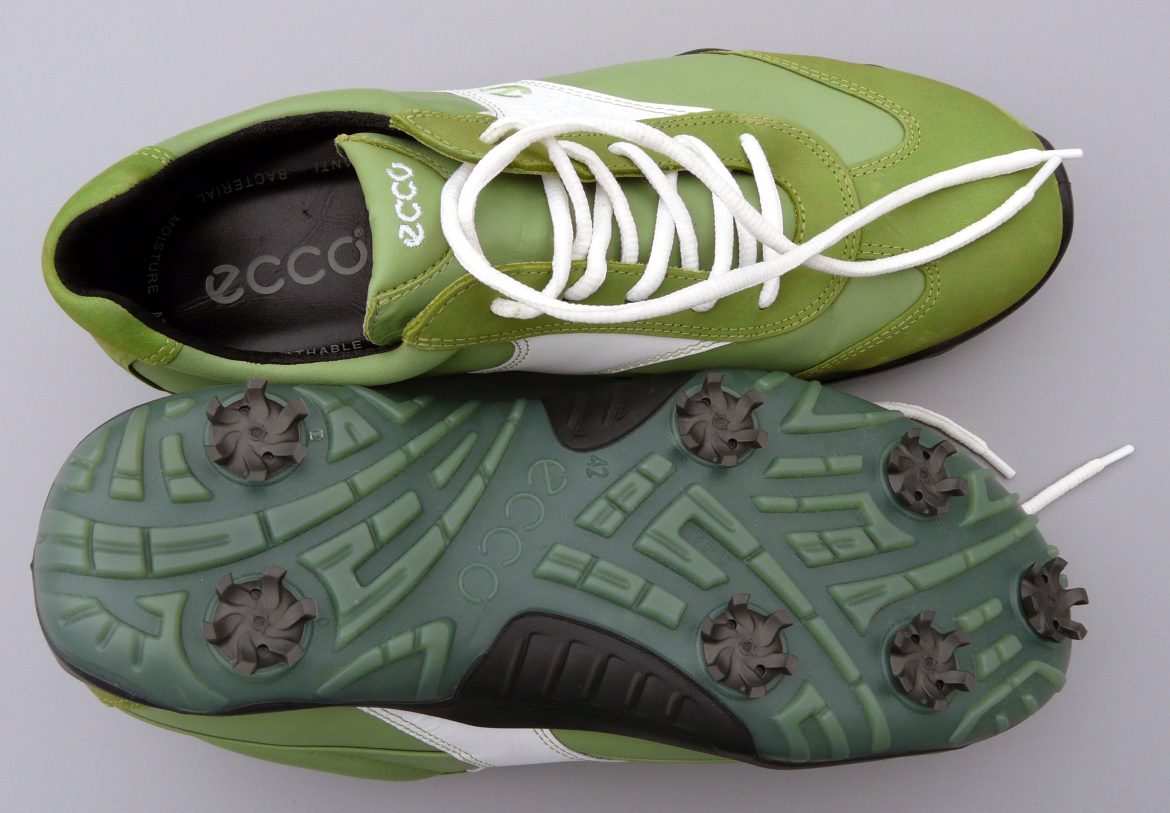 Pair of golf shoes